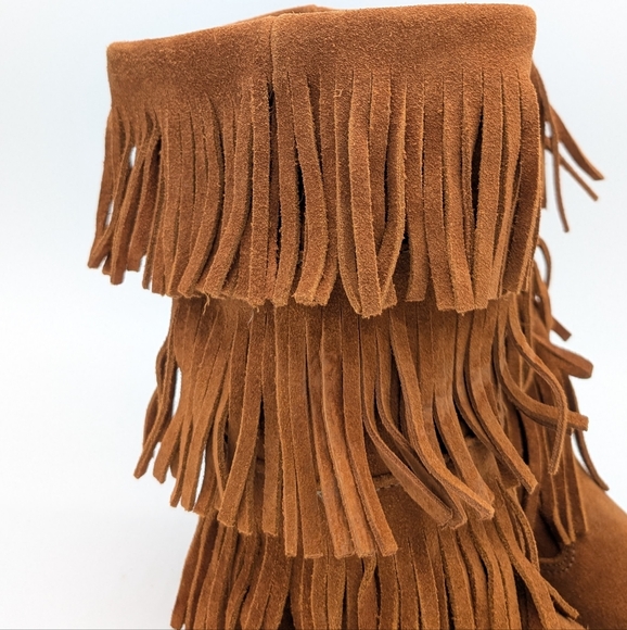 Minnetonka 3 Layer Fridge Brown Slouchy Moccasins Boots Size 8 - Picture 4 of 10